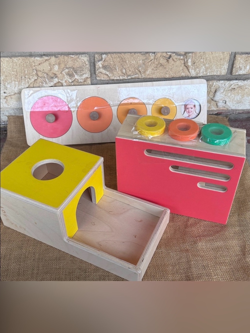 Lovevery Set of 3 Wooden educational Toy lot bundle